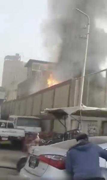 حريق محطة  الصرف الصحي بمنطقة الخصوص l صور