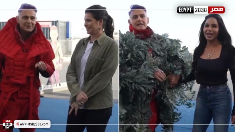 يسرا اللوزي ونسرين أمين ببرنامج رامز جاب من الأخر