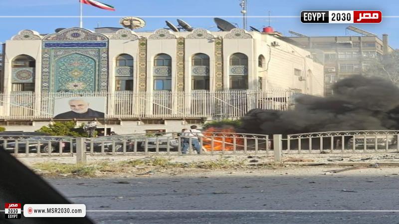 استهداف مبنى في دمشق
