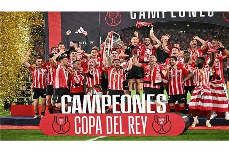 المرة الأولى منذ 40 عامًا.. أتلتيك بيلباو يُتوج بـ كأس ملك إسبانيا أمام مايوركا