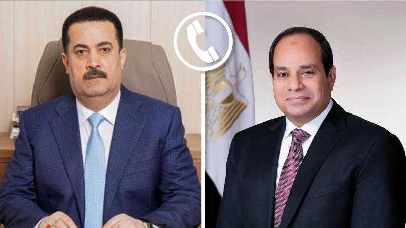 السيسي يتبادل التهنئة مع رئيس الوزراء العراقي بعيد الفطر