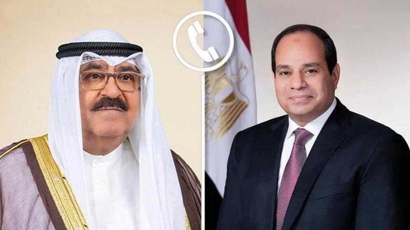 السيسي يتبادل التهنئة مع أمير الكويت بعيد الفطر
