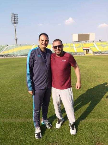 أحمد السقا يزور تدريبات طلائع الجيش لدعم عبدالحميد بسيوني