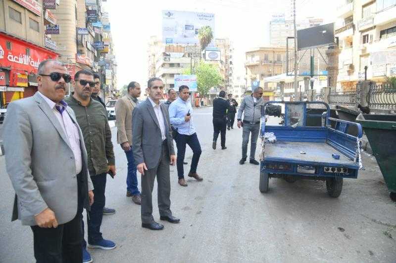 محافظ الغربية يقود حملة مكبرة للإشغالات والنظافة بشوارع العاصمة