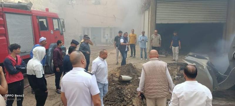 اندلاع حريق في مخزن قطع غيار بالعمرانية l صور