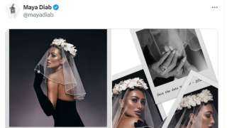 مايا دياب تُحير جمهورها بصورة جديدة بطرحة الزفاف