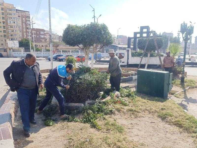 رفع كفاءة وتجميل ميدان السنترال بحي ثان مدينة الإسماعيلية