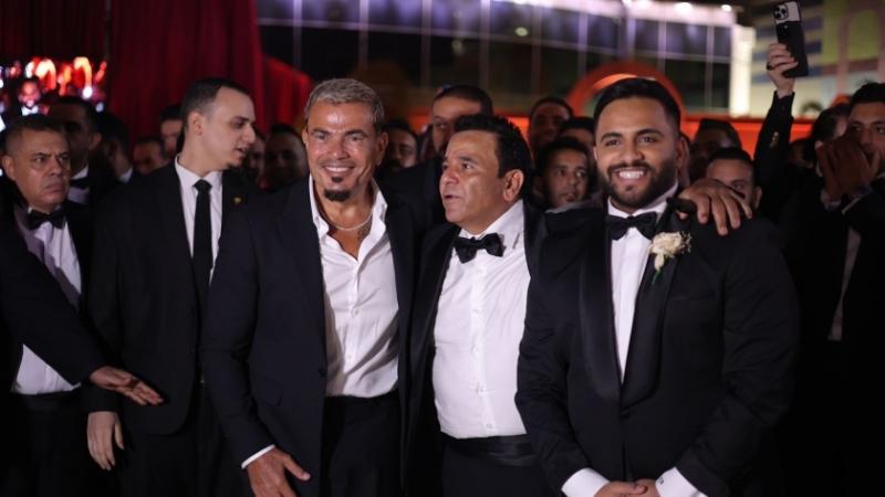 عمرو دياب بحفل زفاف نجل محمد فؤاد