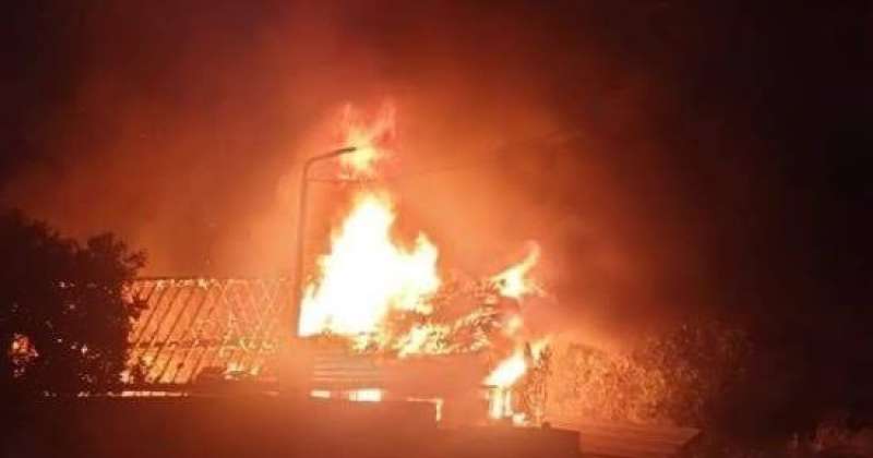 حريق داخل حديقة المنتزه التاريخية ببورسعيد