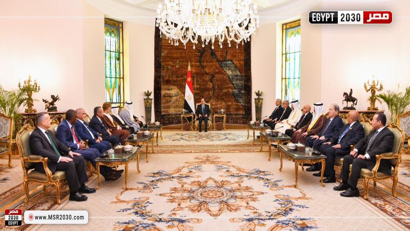 السيسي  يستقبل رؤساء المجالس والبرلمانات العربية
