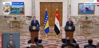 السيسي: اتفقت مع رئيس البوسنة والهرسك على ضرورة التوصل لحل عادل للقضية الفلسطينية