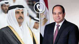 الرئيس السيسي وأمير قطر يبحثان هاتفيًا مستجدات الجهود المشتركة لوقف إطلاق النار في قطاع غزة