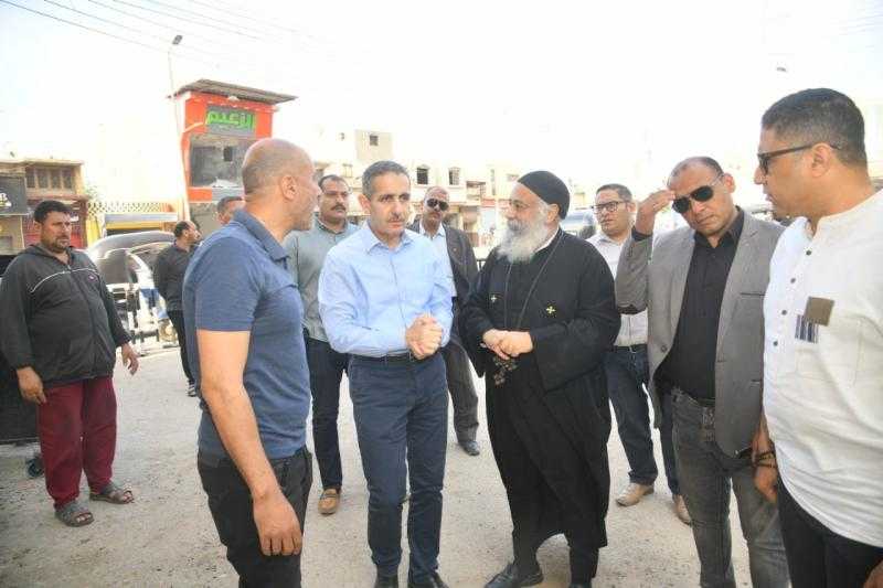 محافظ الغربية يتفقد محيط الكنائس استعدادا لعيد القيامة المجيد