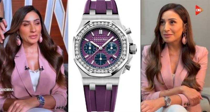 دينا الشربيني تزين إطلالتها مع لميس الحديدي بساعة سعرها يقترب لمليون ونصف جنيه