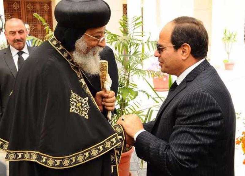 السيسي يبعث برقية تهنئة للبابا تواضروس بمناسبة الاحتفال بعيد القيامة المجيد