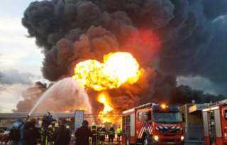 حريق هائل في مصنع ديهل لأنظمة الدفاع الجوي في ألمانيا