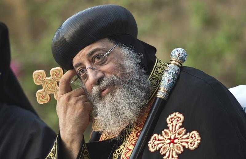 البابا تواضروس الثاني يستقبل المهنئين بعيد القيامة المجيد.. «فيديو»