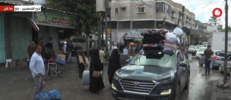لقطات حية ترصد عمليات نزوح جديدة للمدنيين في غزة.. «فيديو»