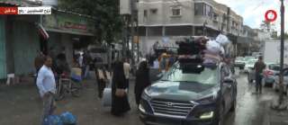 لقطات حية ترصد عمليات نزوح جديدة للمدنيين في غزة.. «فيديو»