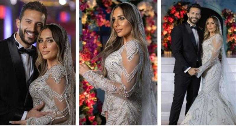 تفاصيل فستان زفاف لينا الطهطاوي..استغرق تنفيذه 4 أشهر ومطرز يدويا