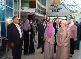 السيدة انتصار السيسي توجه الشكر لحرم سلطان عُمان على مشاركتها في زيارة مستشفى ٥٧٣٥٧