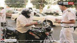 تحرير 496 مخالفة لقائدي الدراجات النارية لعدم ارتداء الخوذة