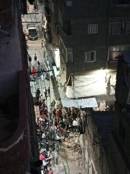 انهيار عقار الاسكندرية 