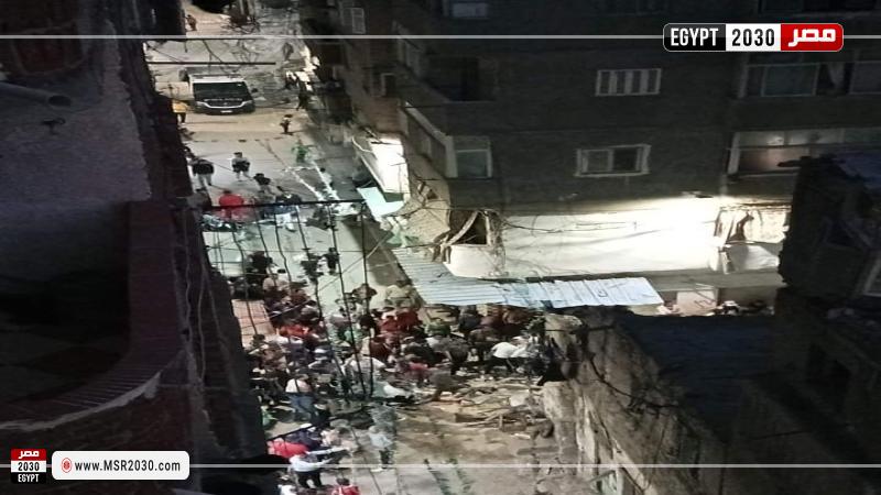 انهيار عقار الاسكندرية