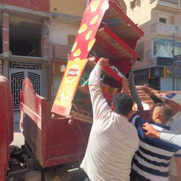 تحرير 22 محضر أشغال ورفع 336 حالة إشغال طريق مخالف بنطاق 3 مراكز بالبحيرة