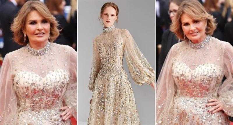 يسرا بفستان من توني ورد سعره يتجاوز 400 ألف جنيه