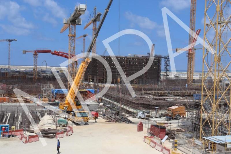 شاهد.. وعاء الاحتواء الداخلي لمبنى المفاعل بالوحدة النووية الأولى بمحطة الضبعة