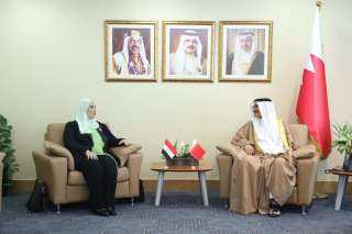 وزيرة التضامن الاجتماعي تلتقي بنظيرها البحريني لبحث موضوعات ريادة الأعمال الاجتماعية وتبادل المنتجات التراثية وتمكين ذوي الإعاقة