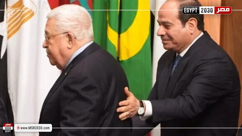 الرئيس السيسي مع الرئيس الفلسطيني