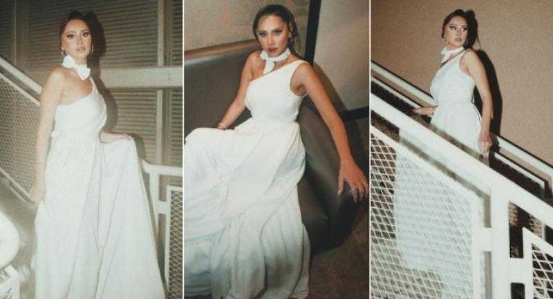 ياسمين رئيس تنشر صورها بالفستان الأبيض