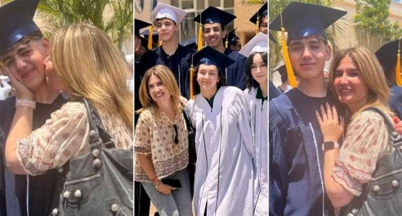 هنا شيحة تحتفل بتخرج ابنها ”مالك” من المدرسة: أيتها الجامعة نحن قادمون