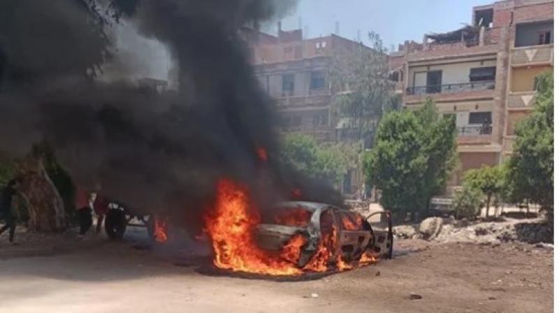 حريق سيارة 