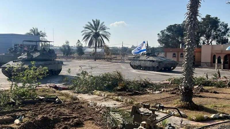 معبر رفح من الجانب الفلسطيني 
