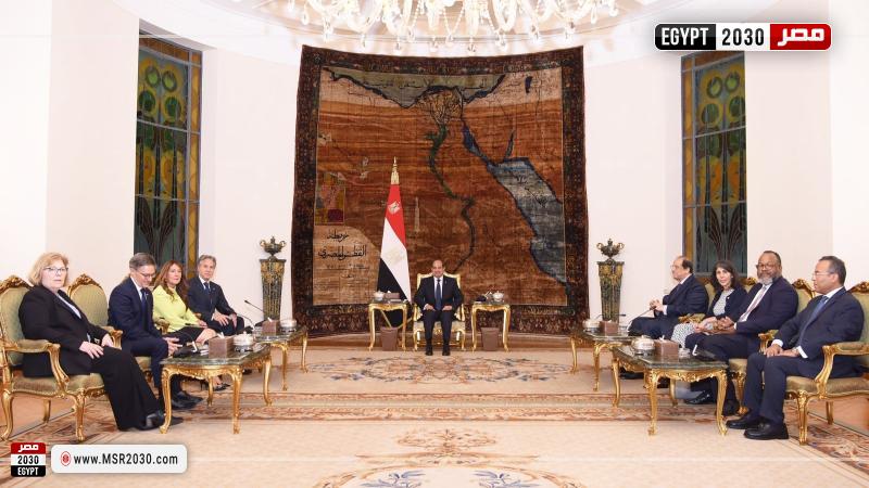 استقبال الرئيس عبد الفتاح السيسي لـ وزير الخارجية الأمريكي أنتوني بلينكن