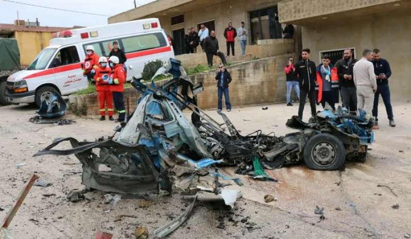 صورة لاستهداف الاحتلال في وقت سابق لقيادي بحزب الله