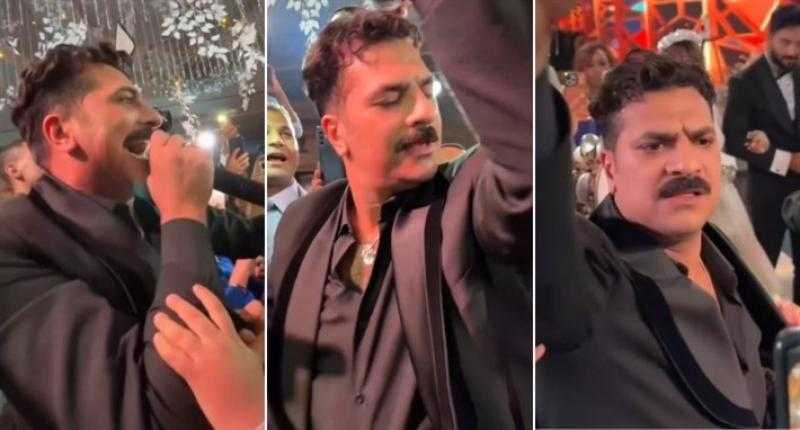 ”العريس الحلال أهو” … مصطفى أبو سريع يغني ويرقص في حفل زفاف حسني شتا