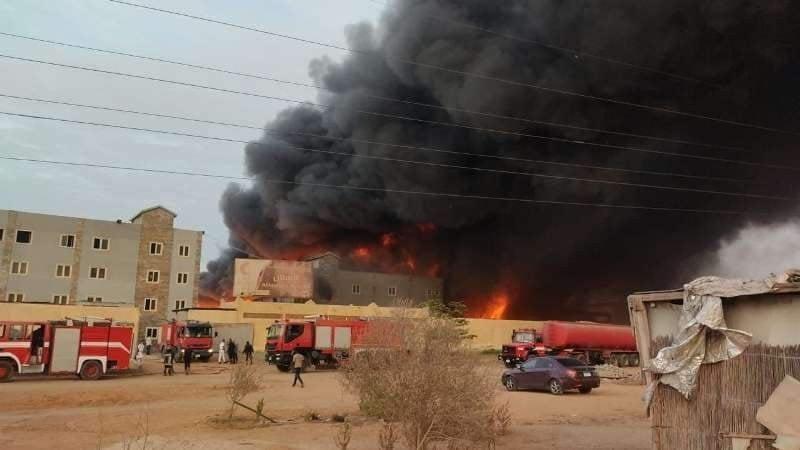 حريق مصنع 