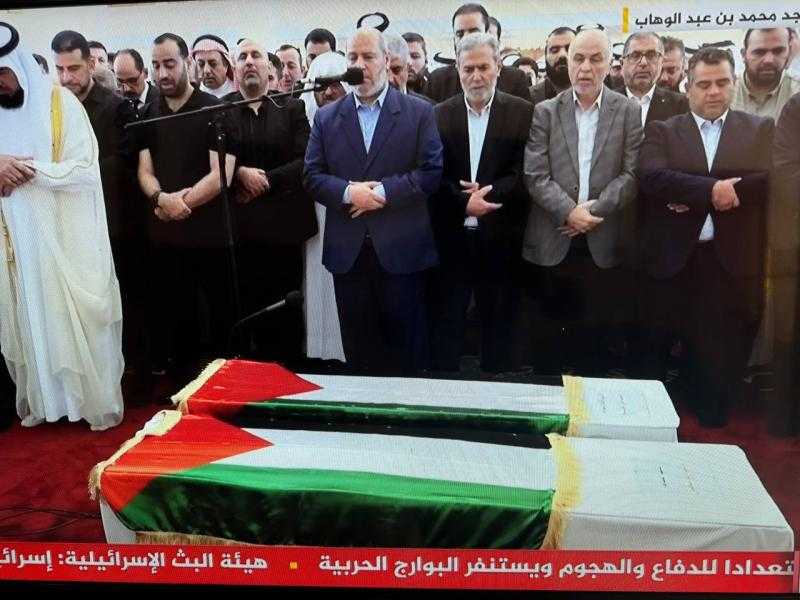 بدء صلاة الجنازة على جثمان إسماعيل هنية في الدوحة