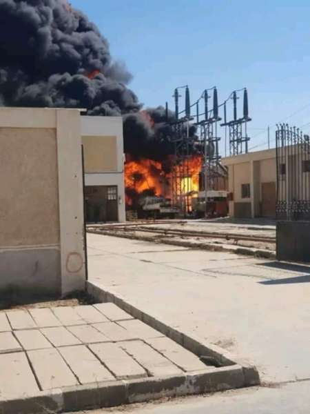 لسيطرة على حريق محطة كهرباء إيتاى البارود