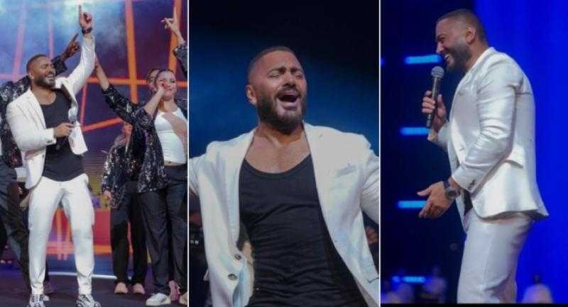 تامر حسني يشعل حماس جمهوره في جدة