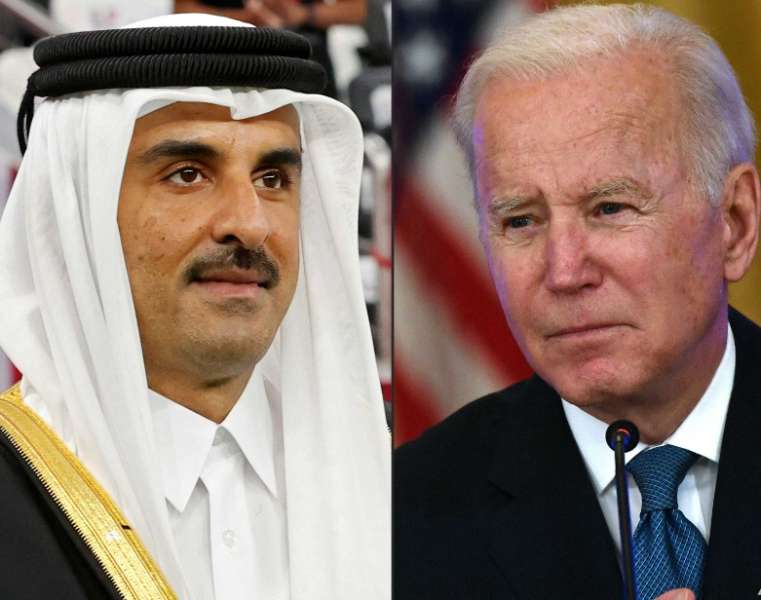 بايدن وأمير قطر