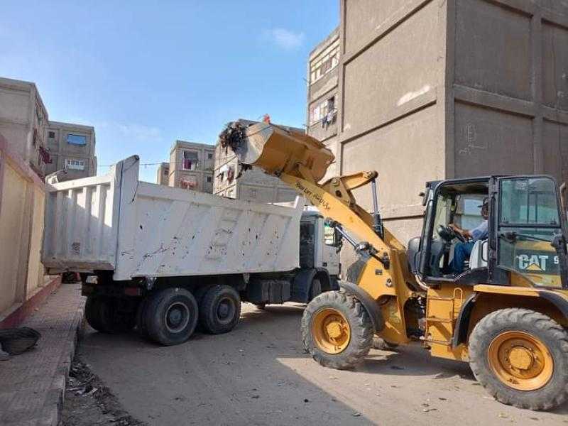استمرار أعمال رفع كفاءة منطقة السيد متولي بأكلمها بالضواحي ببورسعيد