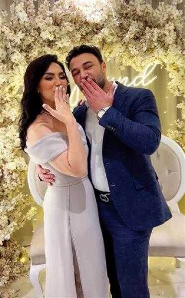 مي فاروق تهنئ خطيبها بعيد ميلاده