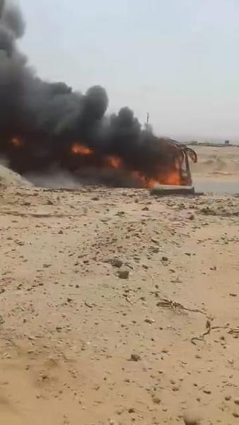 حريق يلتهم أتوبيس  فى الشرقية 