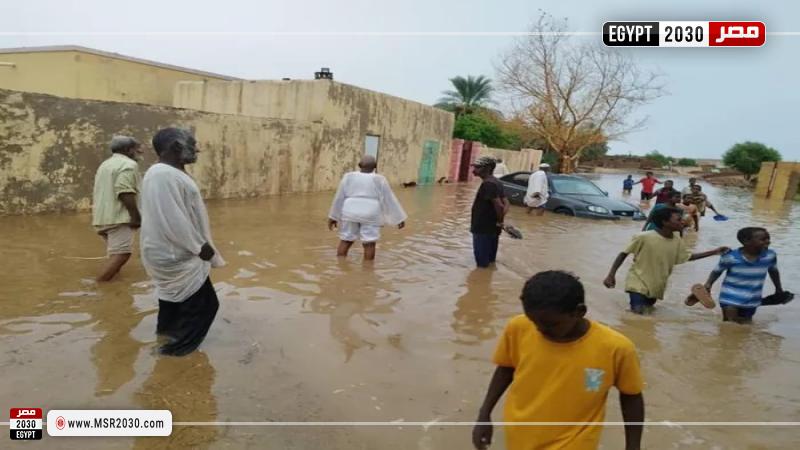 الأمطار الغزيرة تعرق الشوارع والمنازل في السودان