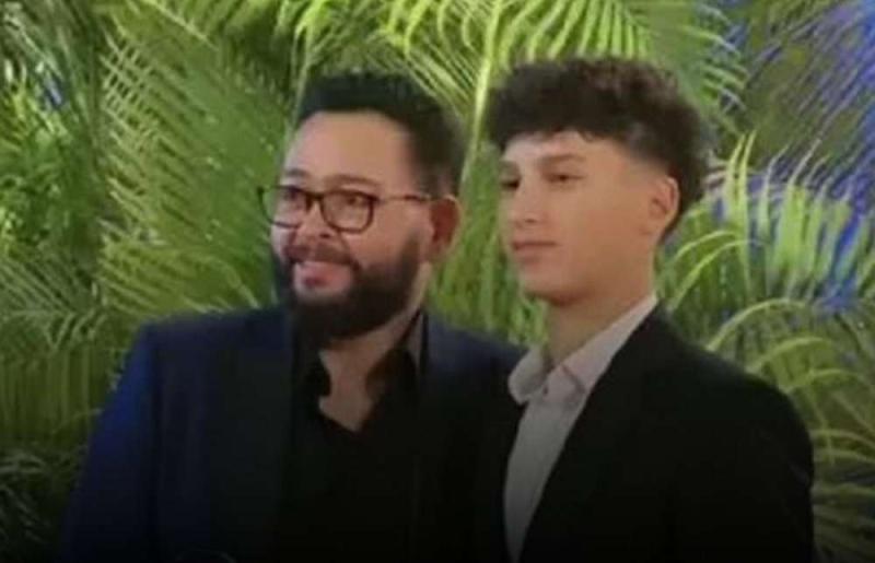 الفنان أحمد رزق ونجله